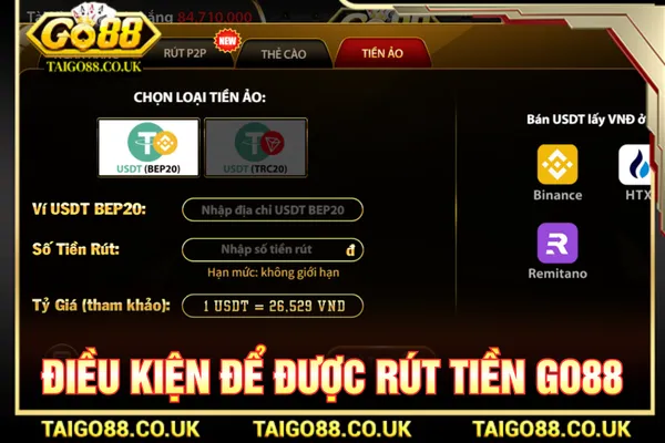 Rút Tiền GO88 Chuẩn Xác Với Phương Thức An Toàn Cho Bạn 2 Đáp ứng các quy định tại GO88 để tránh bị lỗi thanh toán