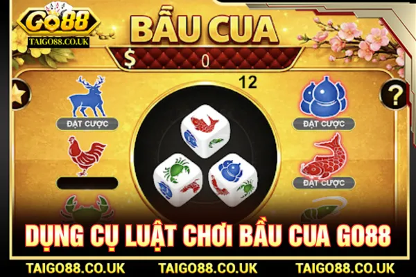 Hình thức bầu cua online với giao diện dễ thao tác tại GO88