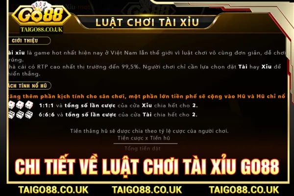 Tài Xỉu GO88 - Chia Sẻ Kinh Nghiệm Chơi Không Lo Thua 2 Nhiều cửa cược quen thuộc giúp người chơi thắng dễ dàng
