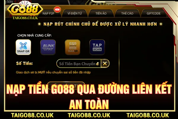 Nạp Tiền GO88 - Cập Nhật Số Dư An Toàn Chỉ Trong 3 Bước 1 Truy cập nạp tiền GO88 đảm bảo mức độ chuẩn xác