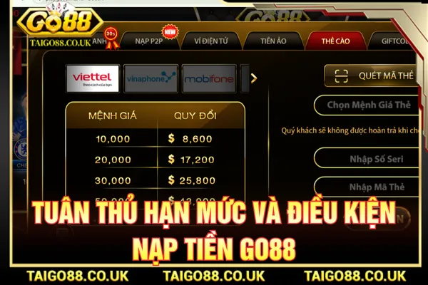 Nạp Tiền GO88 - Cập Nhật Số Dư An Toàn Chỉ Trong 3 Bước 3 Tuân thủ quy định nạp tiền GO88 giữ gìn quyền lợi